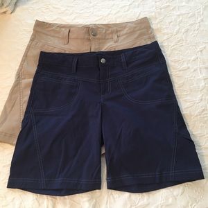 Two EUC Athleta Dipper Hiking Shorts, size 6
